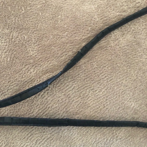 Black Italian Small  Croc-Embossed Crossbody Bag - Picture 2 of 9